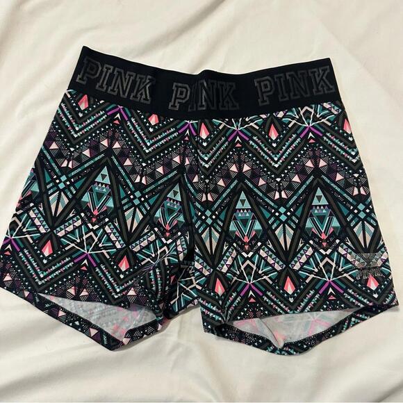 Y2K PINK YOGA SHORTIE SHORTS - Picture 1 of 3
